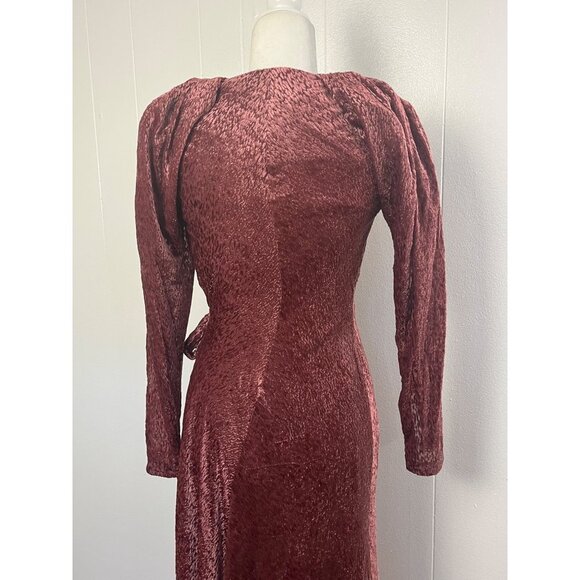 TANYA TAYLOR LAUREEN DRESS SIZE 2  ROSEWOOD MAXI NWT - Picture 3 of 16
